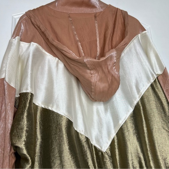 Zara Color Block Hooded Zip Front Jacket Windbreaker size large - Picture 12 of 14